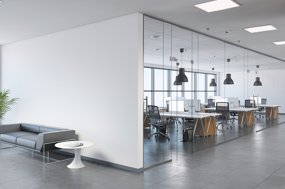 Modern business office space with lobby